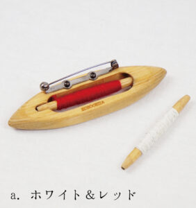 糸が替えられるシャトルブローチ画像