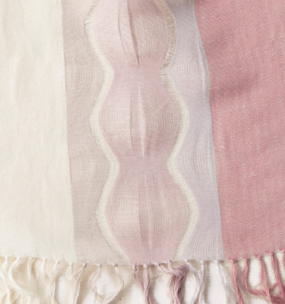 RIVER リネンコットンストール　ピンク商品画像