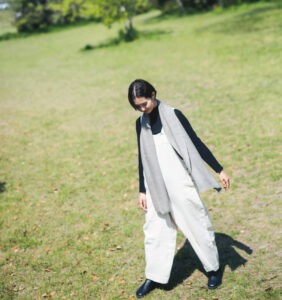 MOJIRIウールマフラー着用画像