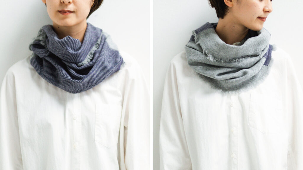 NECKABLE　ウールスヌード巻き方画像