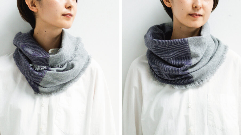 NECKABLE　ウールスヌード巻き方画像