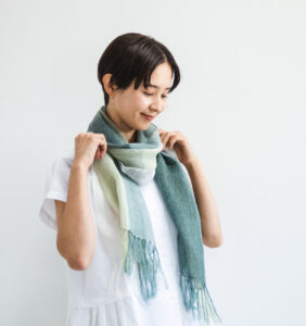 麻のストールv