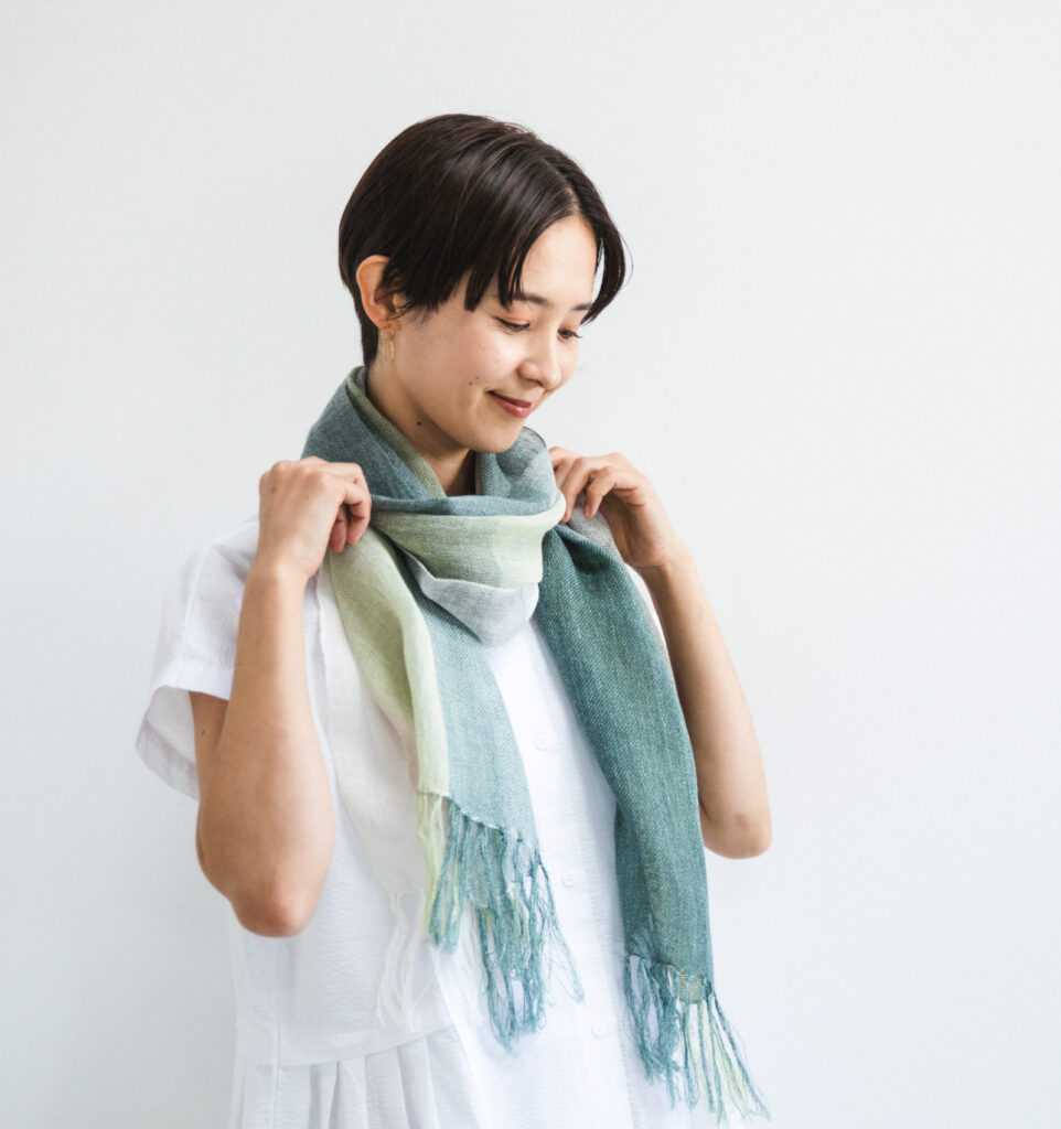 麻のストールv