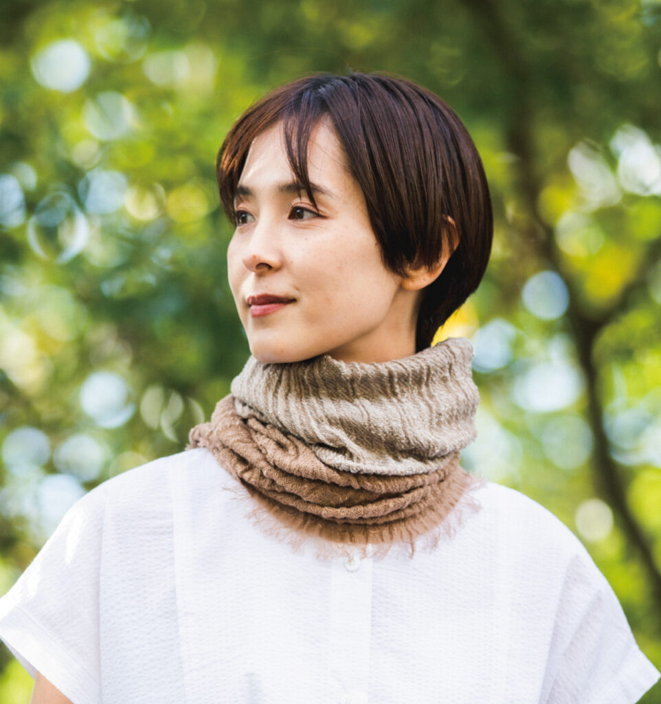8WAY COTTON CAＰ　コットンキャップ　ネックウォーマーにして着用画像