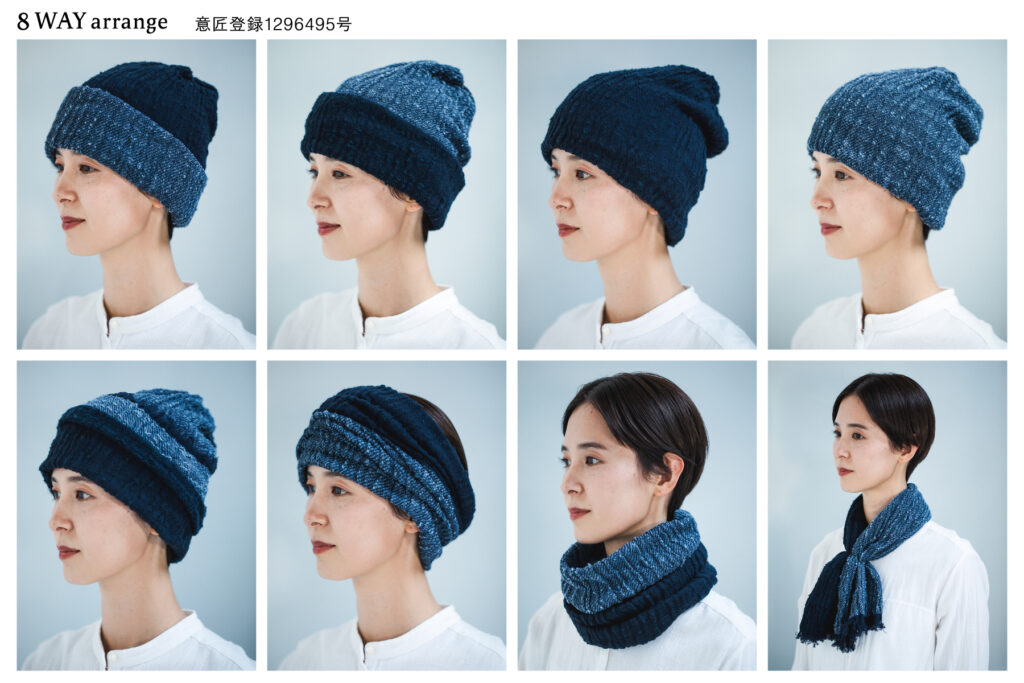 8WAY COTTON CAP　コットンキャップ　8通りのアレンジ　リバーシブル　帽子