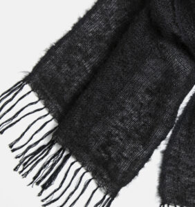 YOROKE モヘヤシルクストール ブラック 商品アップ画像