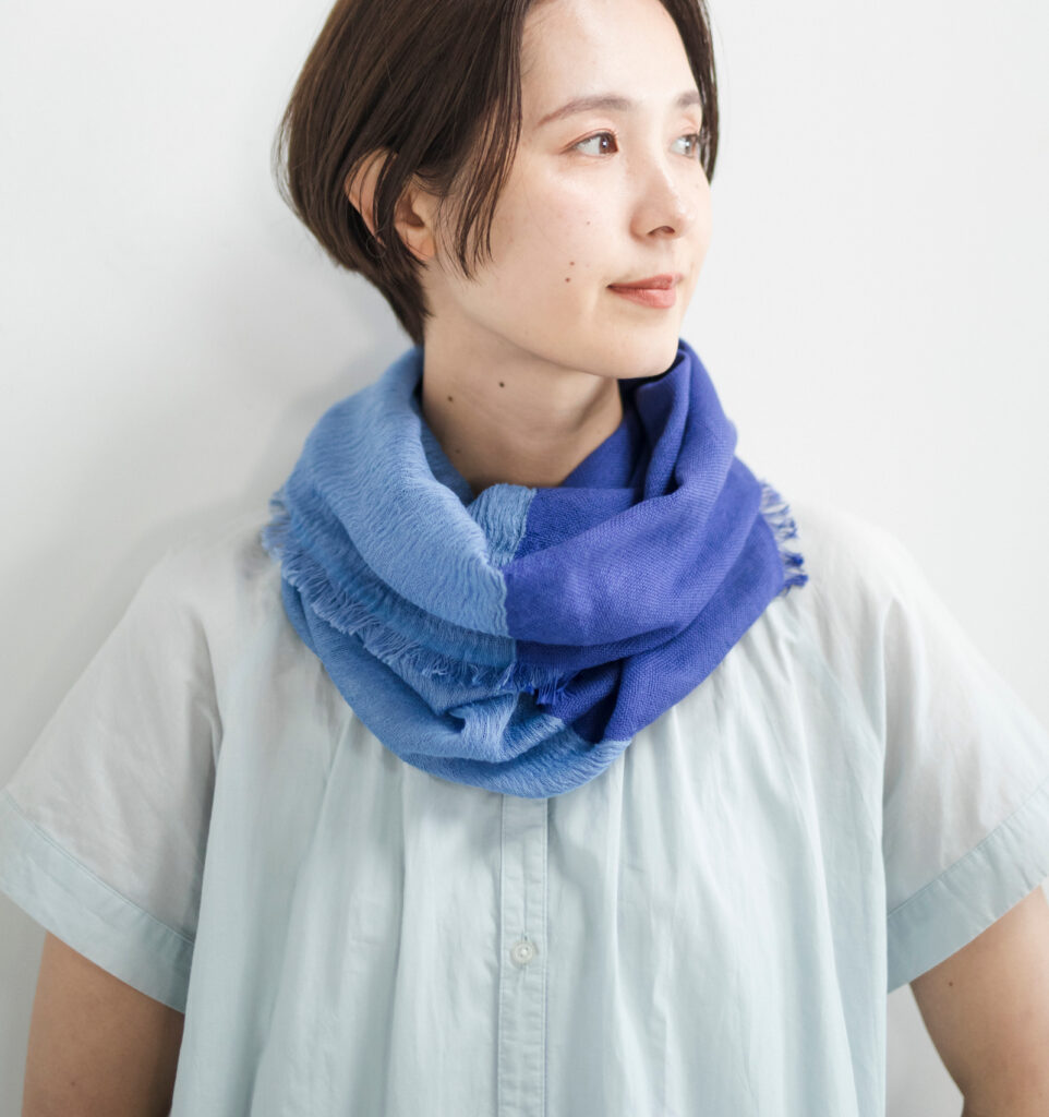 NECKABLE シルクコットン スヌード 着用画像