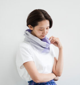 NECKABLE シルクコットン　　スヌード　着用画像