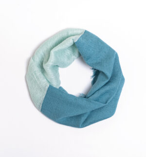 NECKABLE シルクコットン パーカースヌード ターコイズ