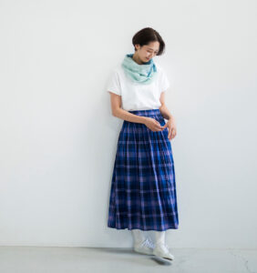 NECKABLE シルクコットン　　スヌード　着用画像
