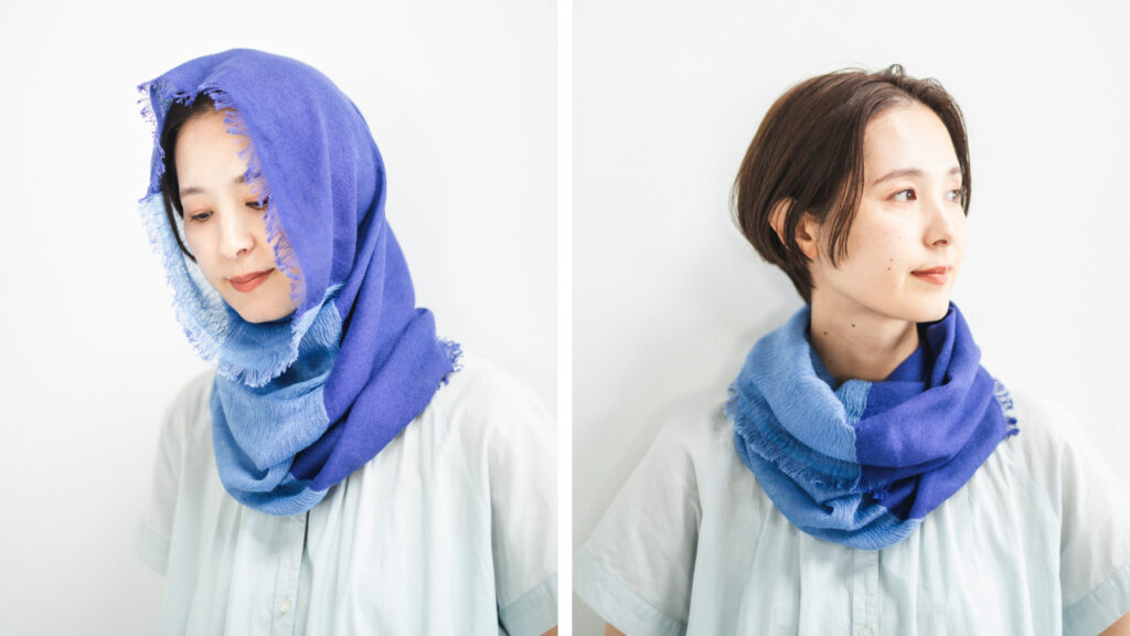 NECKABLE シルクコットン　　パーカースヌード２WAY仕様　画像