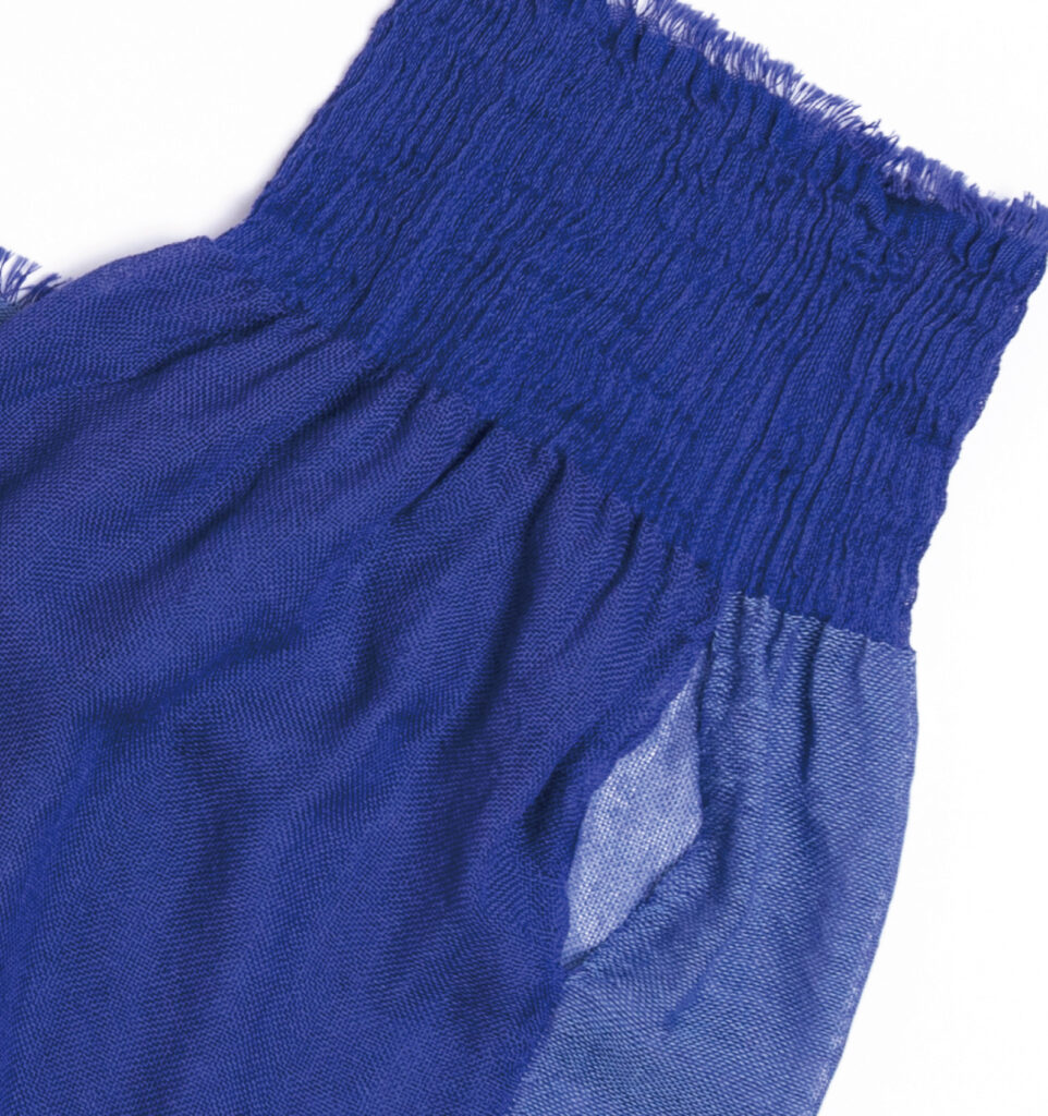 neckable long シルクコットンフレアスヌード　ブルー　商品画像