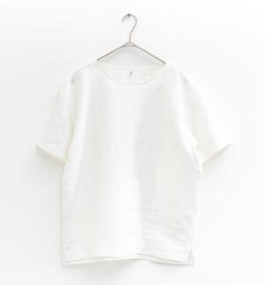 LOOSY:T2 リネン100％Tシャツ　オフホワイト画像