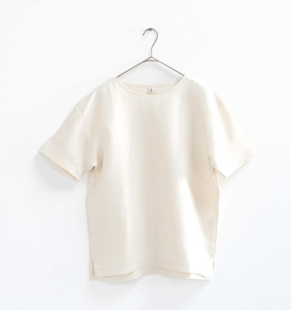 LOOSY:T2 リネン100%Tシャツ エクリュホワイト画像