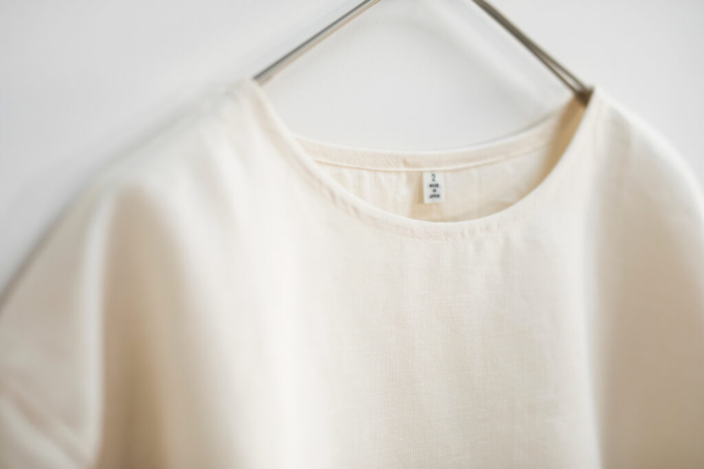 LOOSY:T2 リネン100%Tシャツ エクリュホワイト画像