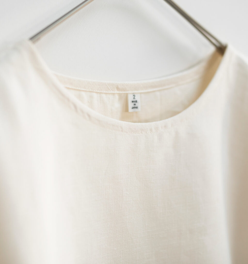 LOOSY:T2 リネン100%Tシャツ エクリュホワイト画像