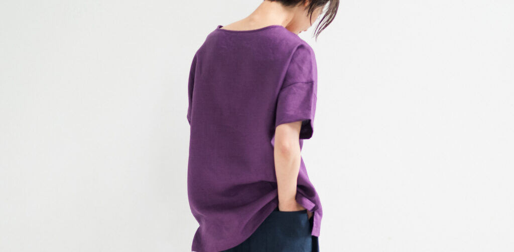 LOOSY:T2 リネン100%Tシャツ