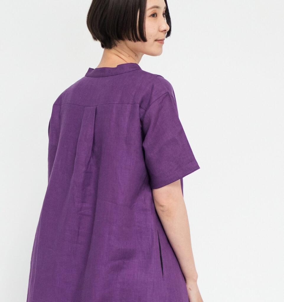ワンピース LOOSY:ONE パープル 女性着用画像