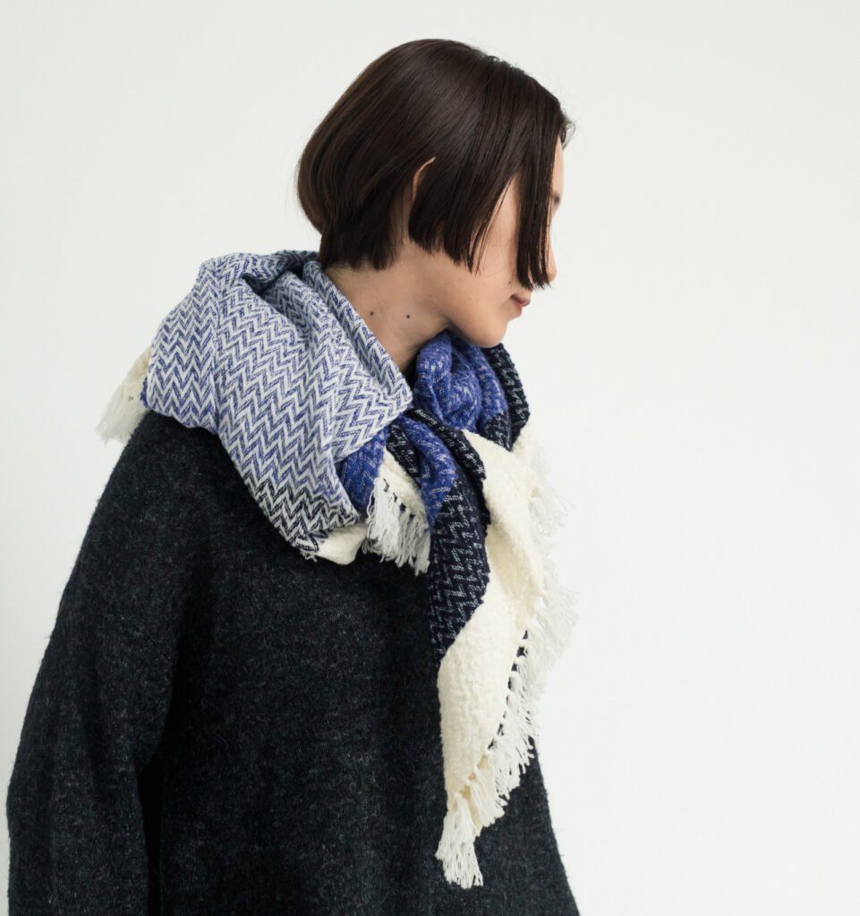 ウールコットンブランケットショール ヘリンボーン KAWARIシリーズ 商品画像